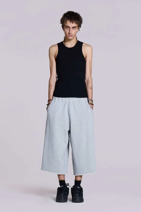 Short Monster 3/4 gris chiné