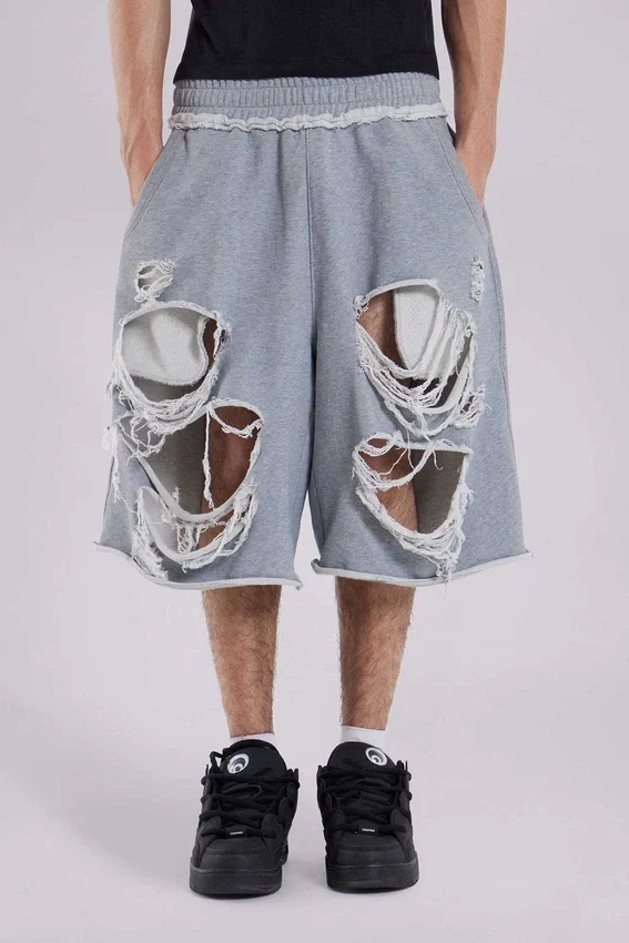Short « Monster » gris délavé