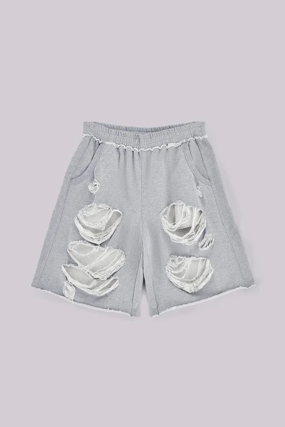 Short « Monster » gris délavé