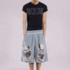 Short « Monster » gris délavé