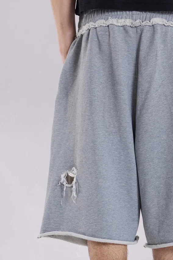 Short « Monster » gris délavé