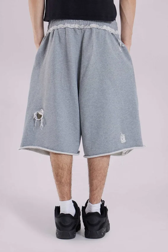 Short « Monster » gris délavé