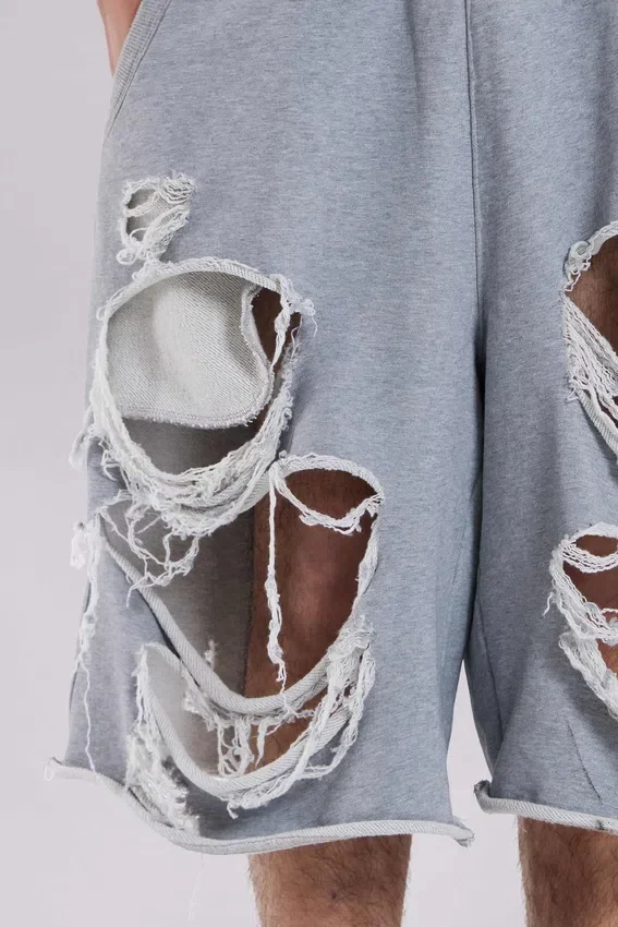 Short « Monster » gris délavé