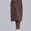 Short Parachute Cargo ample en toile de parachute marron