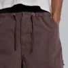 Short Parachute Cargo ample en toile de parachute marron