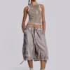 Short parachute délavé à l'huile « Stone »