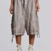 Short parachute délavé à l'huile « Stone »