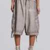 Short parachute délavé à l'huile « Stone »
