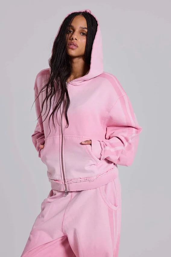 Sweat à capuche baggy « Monster Hoodie » rose sportif