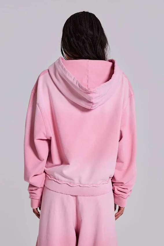 Sweat à capuche baggy « Monster Hoodie » rose sportif