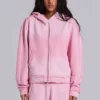 Sweat à capuche baggy « Monster Hoodie » rose sportif