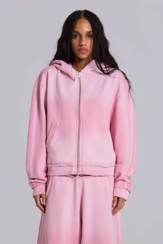 Sweat à capuche baggy « Monster Hoodie » rose sportif