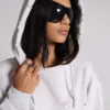 Sweat à capuche Bitten gris chiné