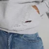 Sweat à capuche Bitten gris chiné