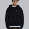 Sweat à capuche Bitten noir