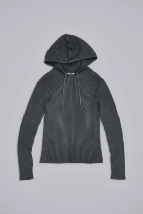 Sweat à capuche à col côtelé Dornan