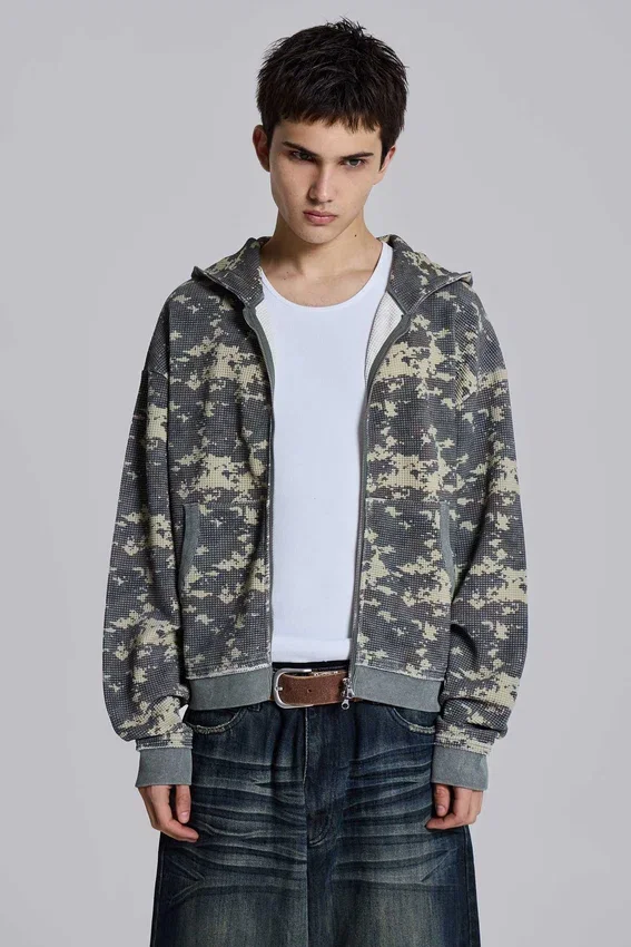Sweat à capuche Digi Camo en tissu gaufré