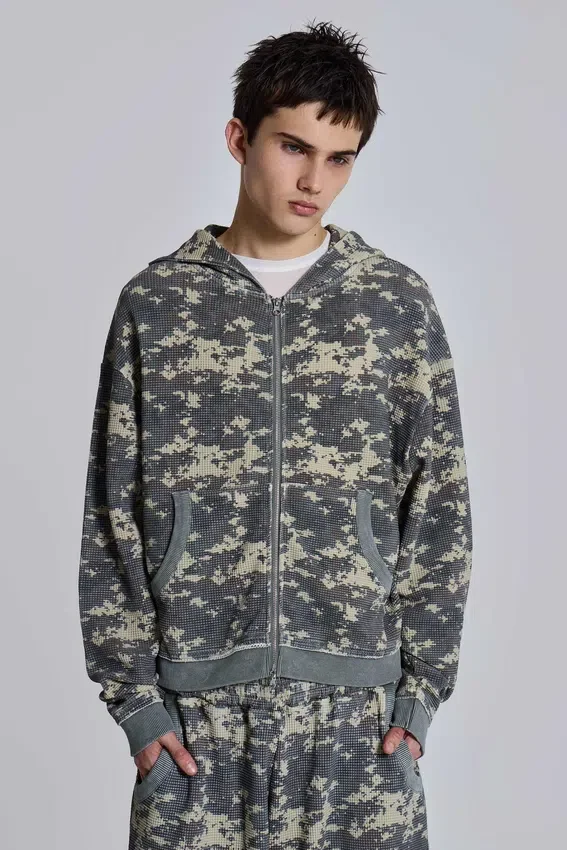 Sweat à capuche Digi Camo en tissu gaufré