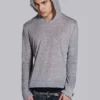 Sweat à capuche « Mist » en gris chiné