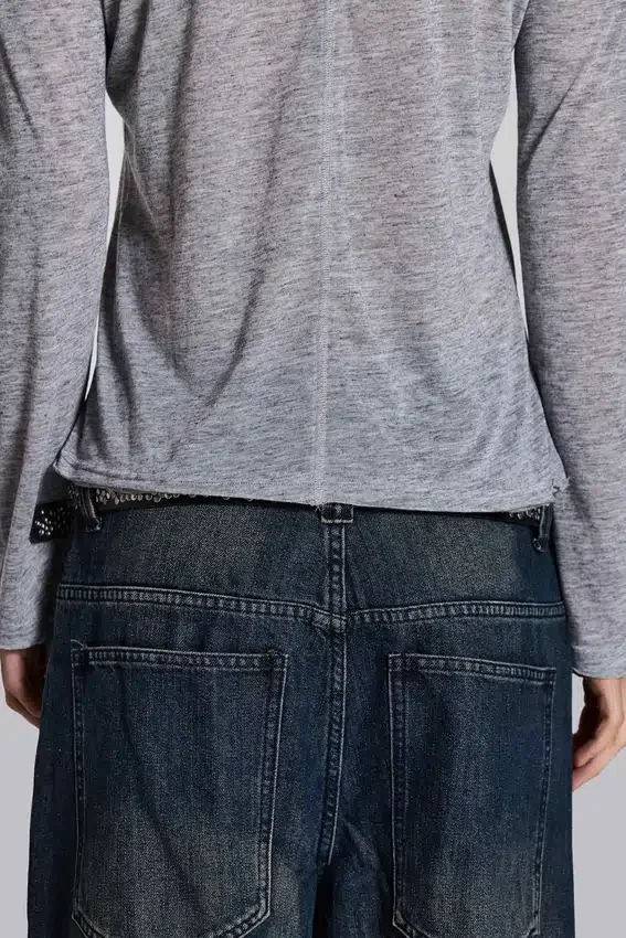 Sweat à capuche « Mist » en gris chiné
