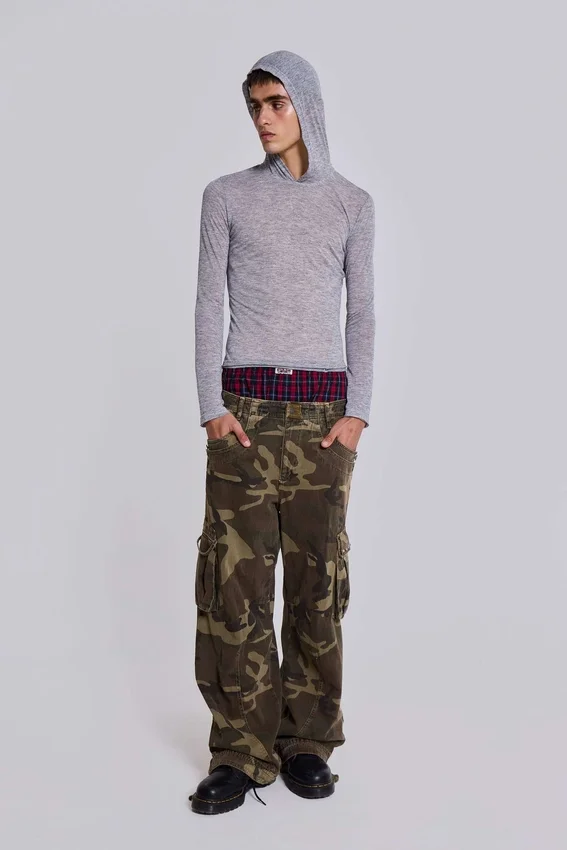 Sweat à capuche « Mist » en gris chiné