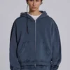 Sweat à capuche « Monster » bleu, ample et sportif