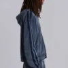Sweat à capuche « Monster » bleu, ample et sportif