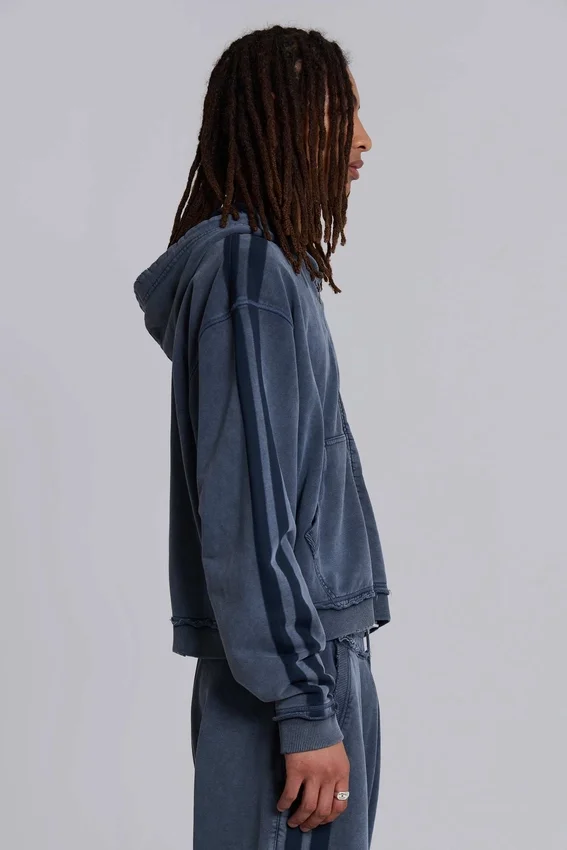 Sweat à capuche « Monster » bleu, ample et sportif