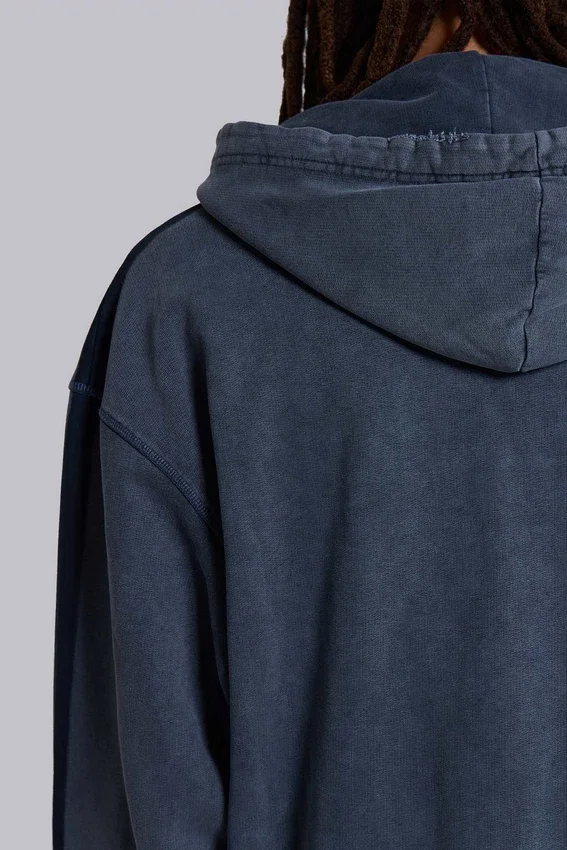 Sweat à capuche « Monster » bleu, ample et sportif
