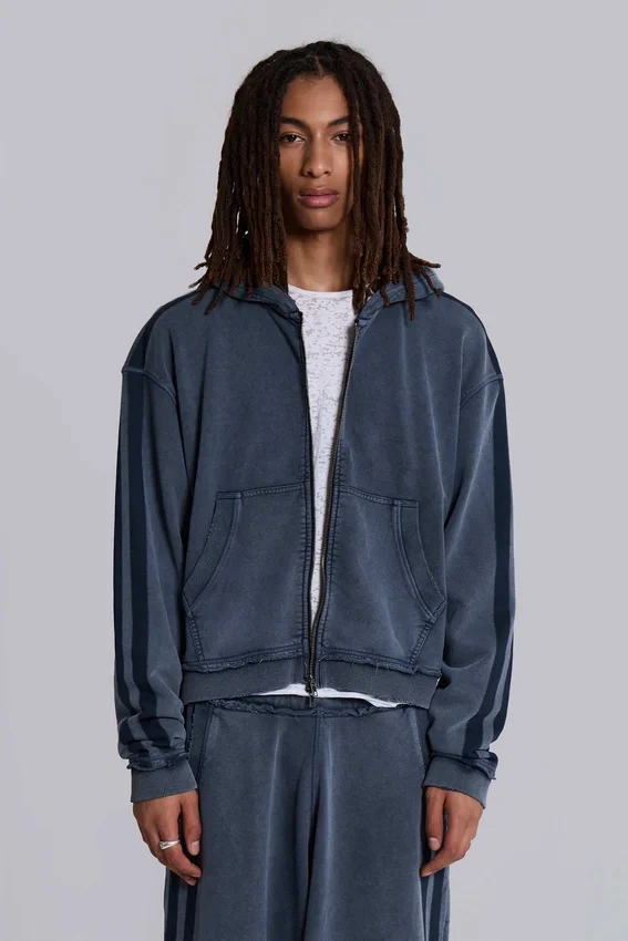 Sweat à capuche « Monster » bleu, ample et sportif