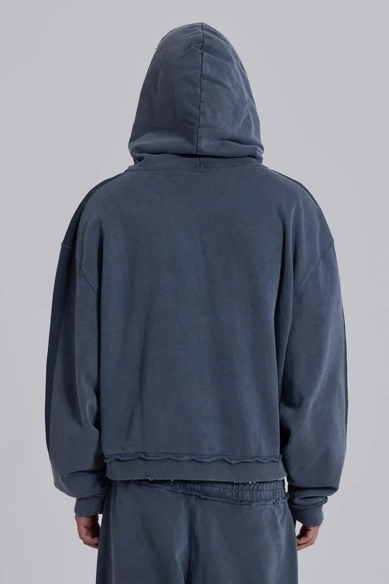 Sweat à capuche « Monster » bleu, ample et sportif
