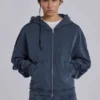 Sweat à capuche « Monster » bleu, ample et sportif