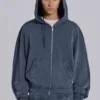 Sweat à capuche « Monster » bleu, ample et sportif