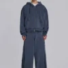 Sweat à capuche « Monster » bleu, ample et sportif