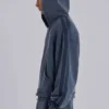 Sweat à capuche « Monster » bleu, ample et sportif