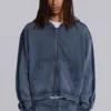 Sweat à capuche « Monster » bleu, ample et sportif