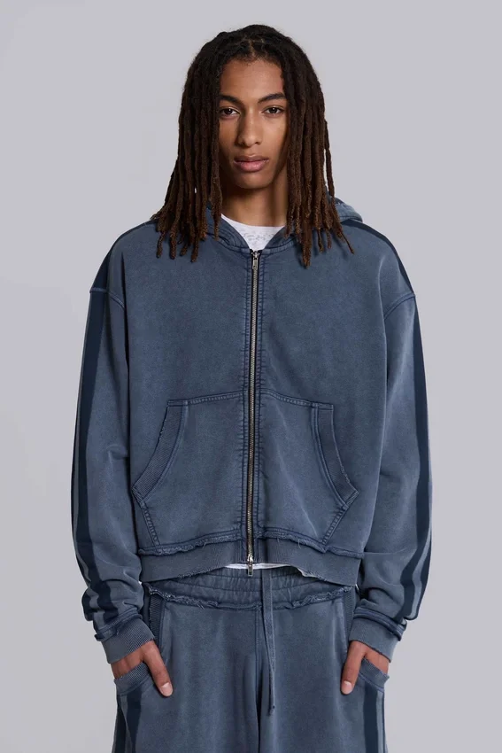 Sweat à capuche « Monster » bleu, ample et sportif