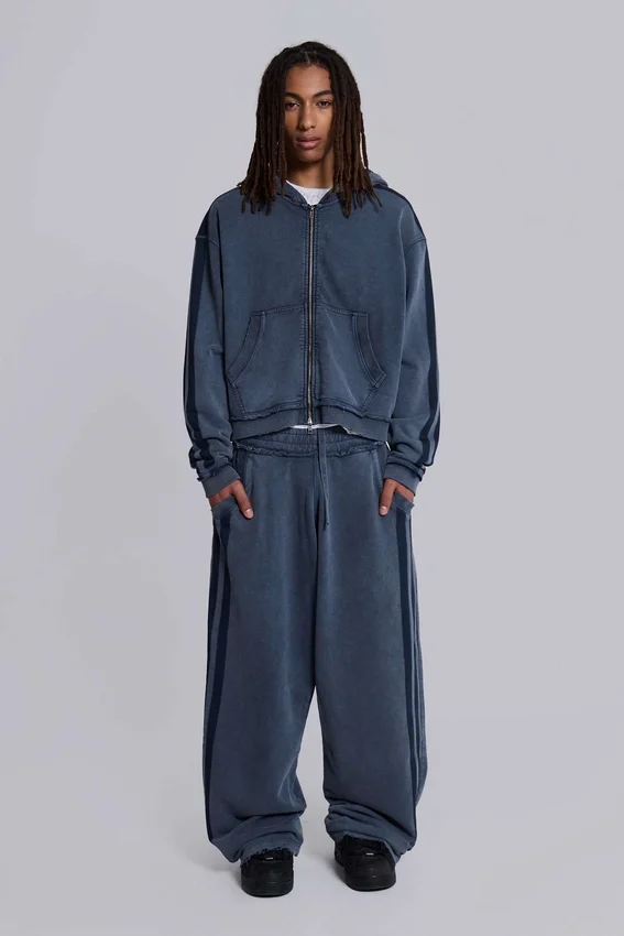 Sweat à capuche « Monster » bleu, ample et sportif