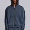 Sweat à capuche « Monster » bleu, ample et sportif