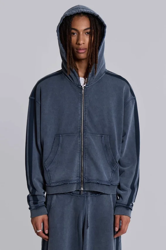 Sweat à capuche « Monster » bleu, ample et sportif