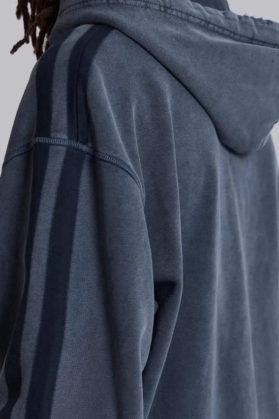 Sweat à capuche « Monster » bleu, ample et sportif