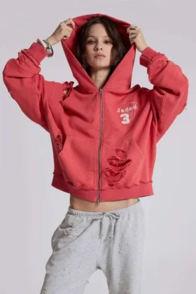 Sweat à capuche « Monster » effet usé