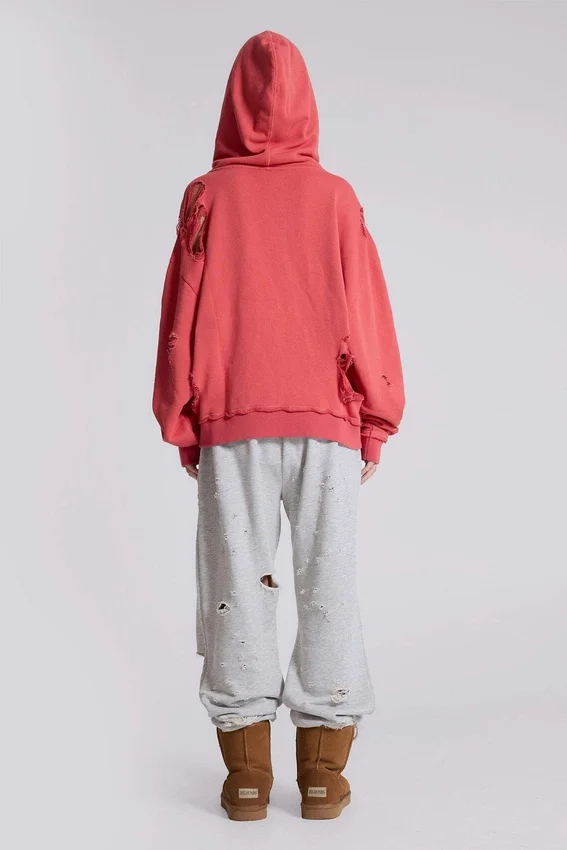 Sweat à capuche « Monster » effet usé