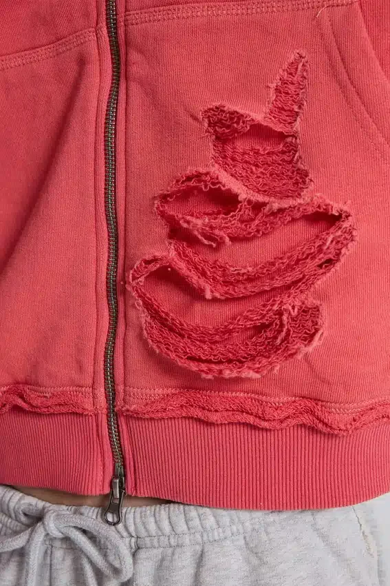 Sweat à capuche « Monster » effet usé