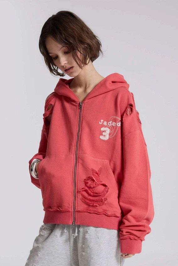Sweat à capuche « Monster » effet usé