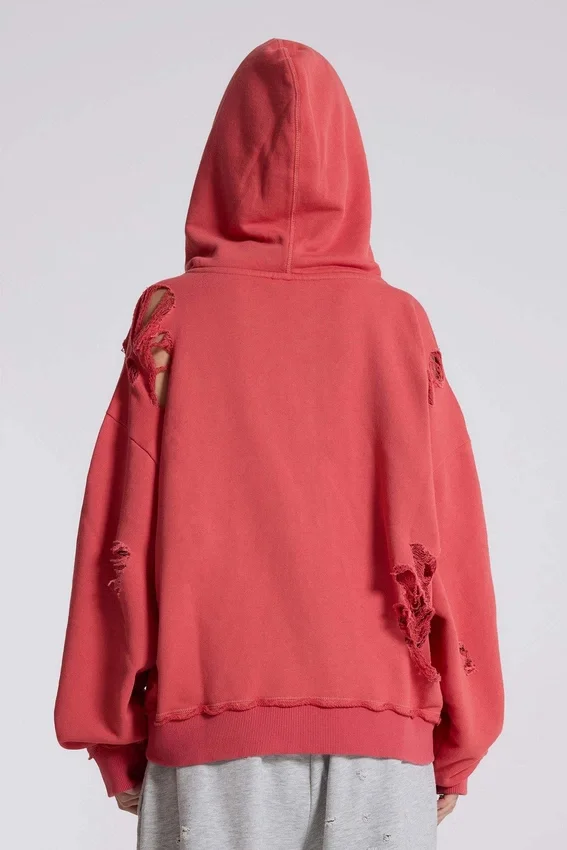 Sweat à capuche « Monster » effet usé