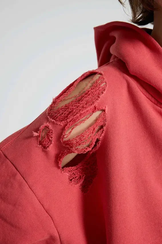 Sweat à capuche « Monster » effet usé