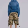Sweat à capuche « Monster » en coton gaufré délavé au soleil