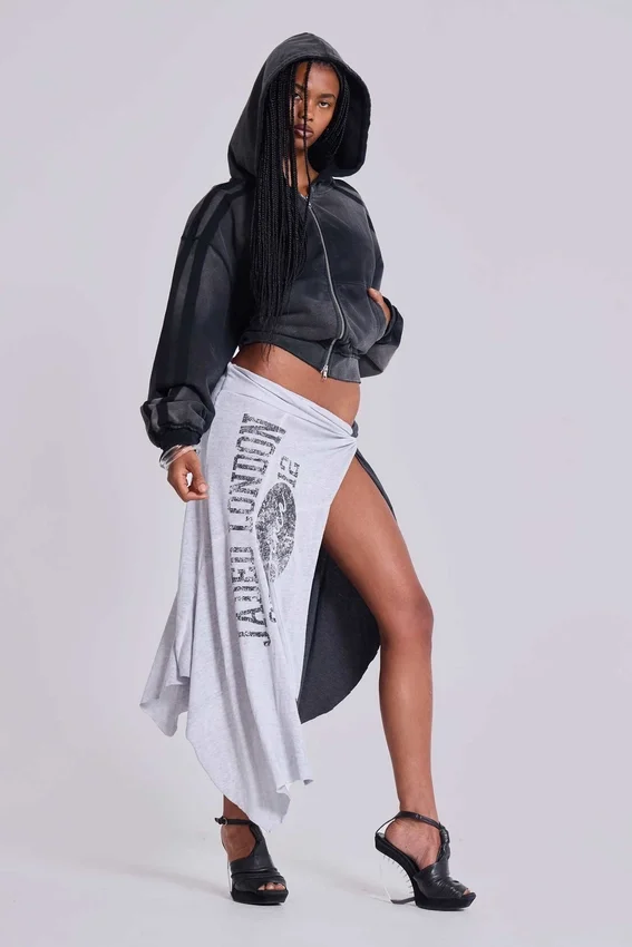 Sweat à capuche Monster Hoodie ample et sportif gris