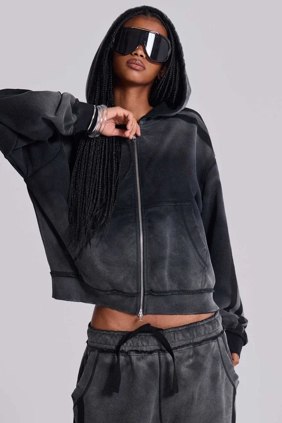 Sweat à capuche Monster Hoodie ample et sportif gris